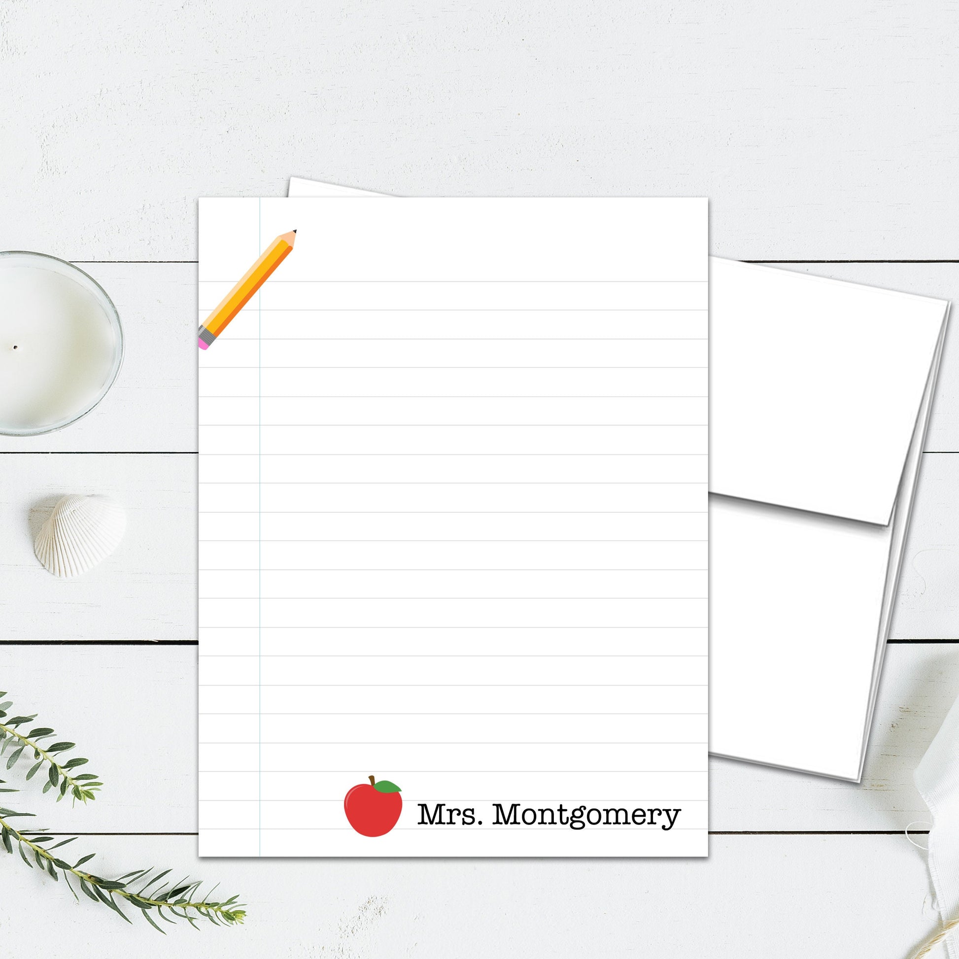 Teacher Stationary Personalized, Personalized Teacher Notes, Personalized Stationery Cards, Gifts for Teachers, Teacher Appreciation, Gift