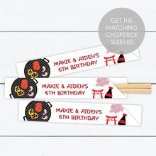 Load image into Gallery viewer, Hibachi Invitation, Hibachi Birthday Invite, Hibachi Party, Birthday Invitation, Japanese Theme Party, Sushi Party, Japanese Restaurant
