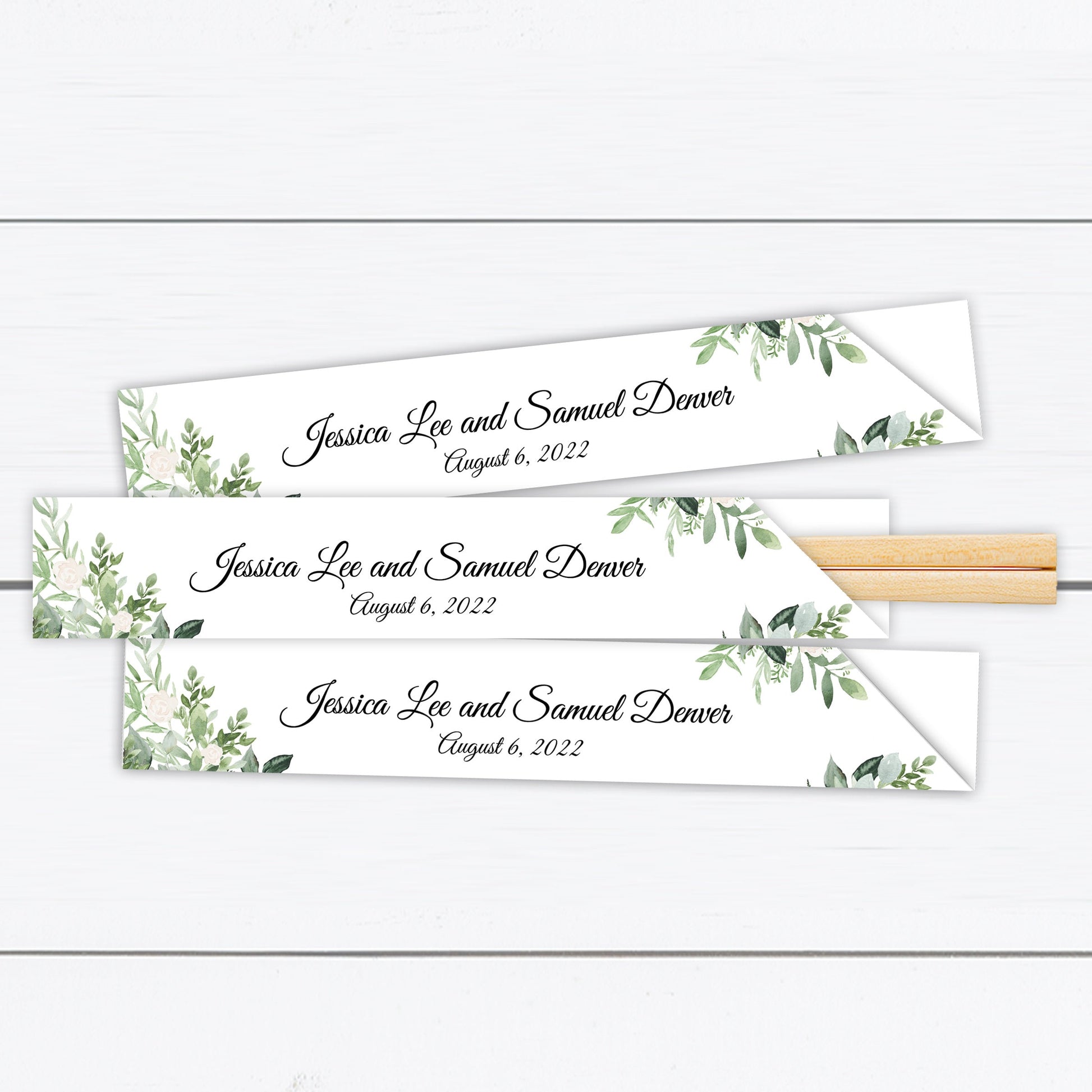 Wedding Chopsticks, Chopsticks Party Favor, Personalized Chopstick Sleeves, Greenery Wedding, Leaf Designs, Asian Wedding, Party Favor Ideas