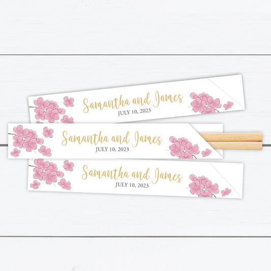 Cherry Blossom Chopsticks, Personalized Chopsticks, Chopsticks Personalized, Pink Cherry Blossoms, Red Cherry Blossoms, Chopstick Sleeve