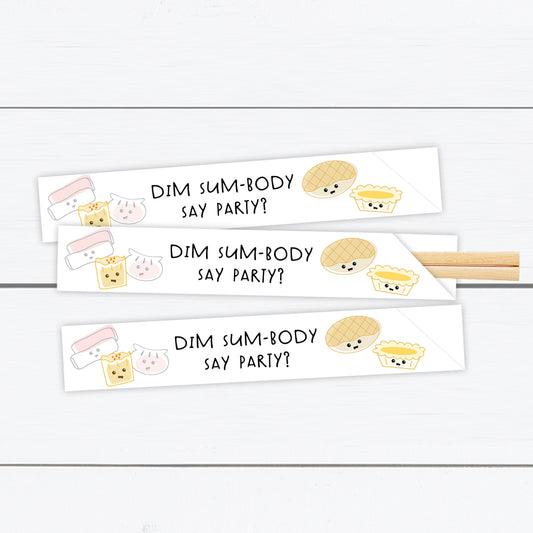 Dim Sum, Dim Sum Party, Dim Sum Chopsticks, Personalized Chopsticks, Chinese Restaurant, Kawaii, Party Decorations, Dumpling, Asian Food