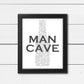 personalized man cave sign with beer bottle