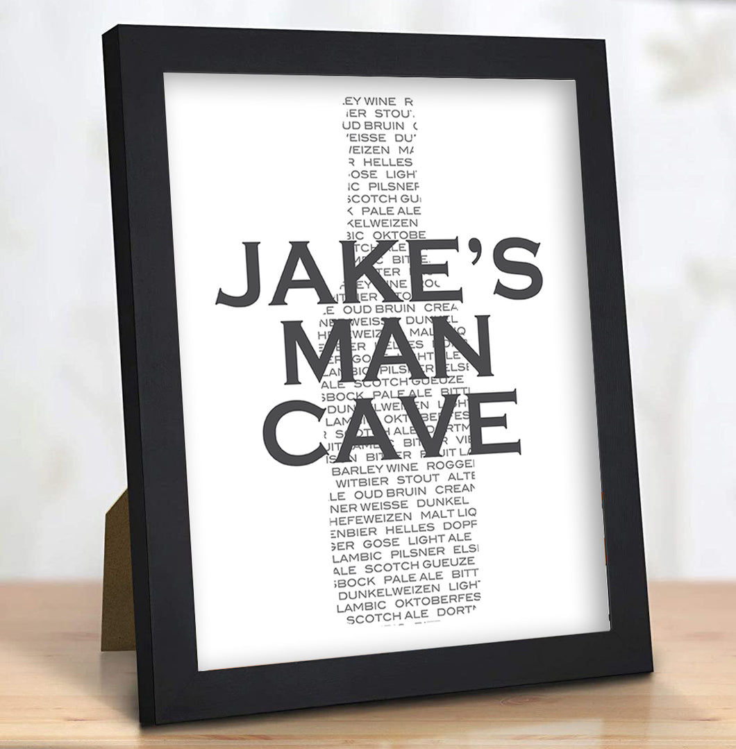 Personalized Man Cave Sign Gift for Him