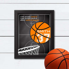 Load image into Gallery viewer, custom basketball art for team or coach gift

