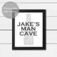 custom man cave art sign