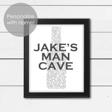 Load image into Gallery viewer, custom man cave art sign
