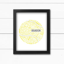 Load image into Gallery viewer, personalized tennis ball art for coach or team
