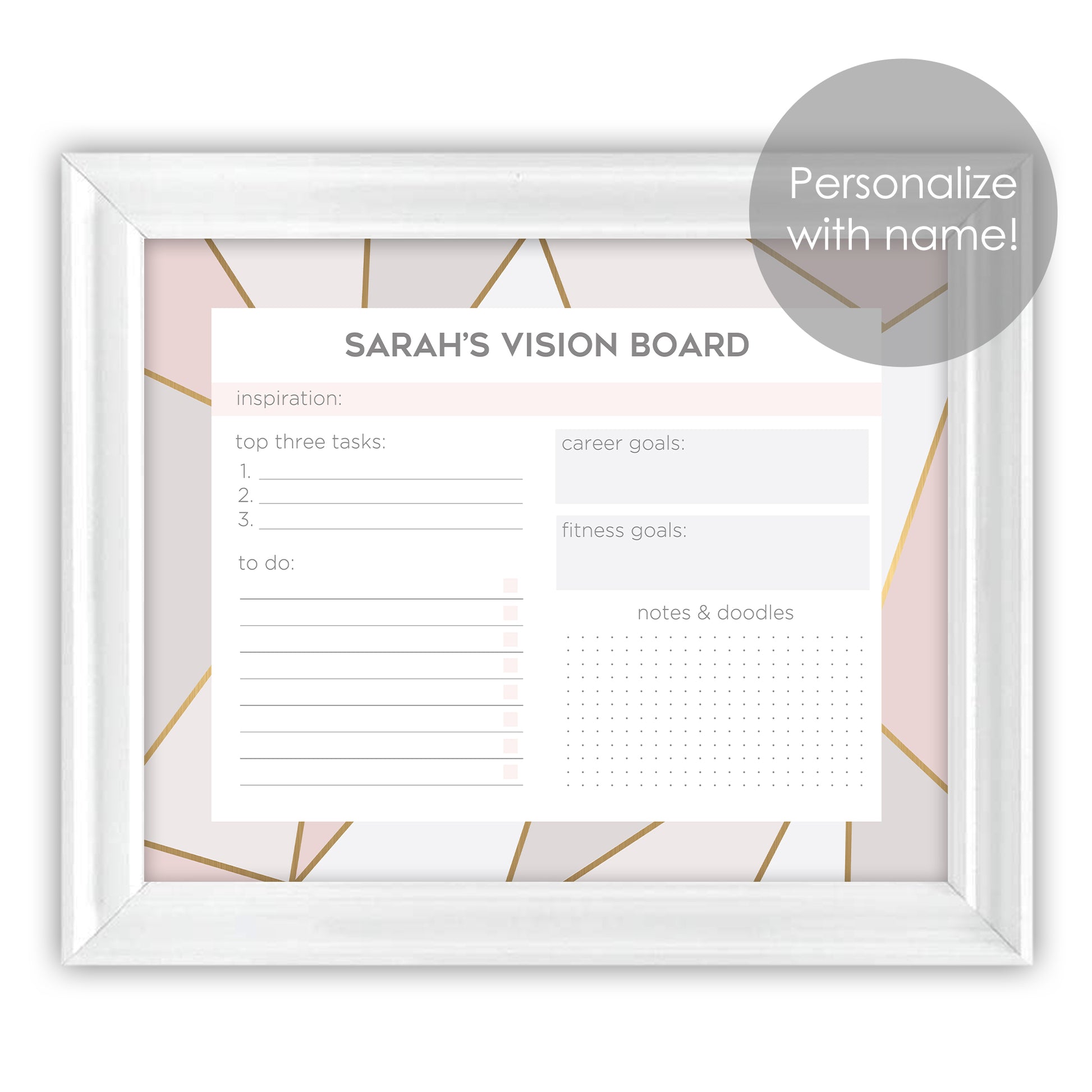 personalized vision board planner