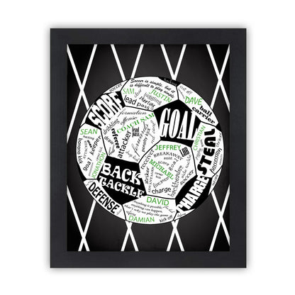 framed soccer print