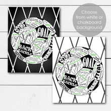 Load image into Gallery viewer, soccer ball drawing personalized with name
