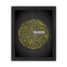 Load image into Gallery viewer, Personalized Tennis Ball Print for Player or Team Gift
