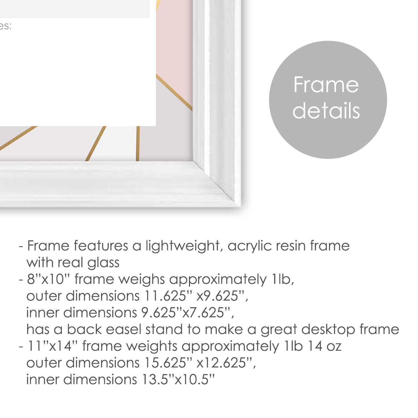 framed options for vision board